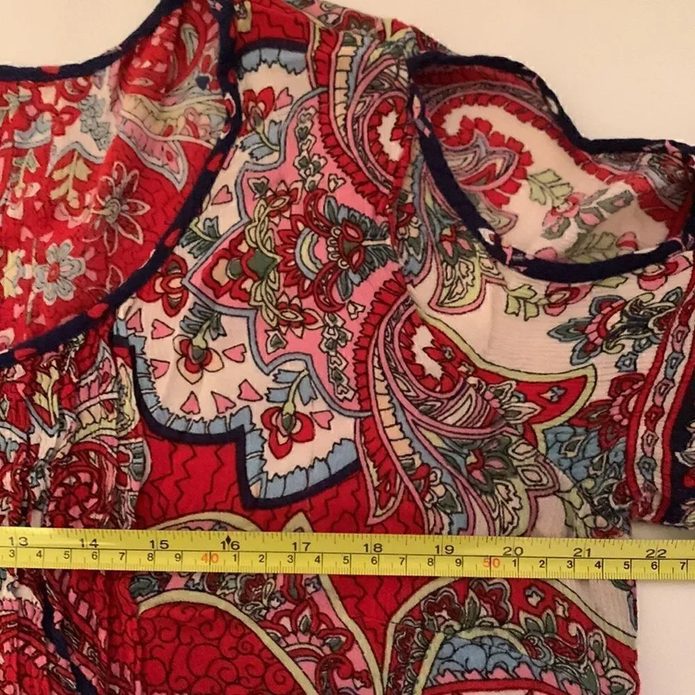 Bila Cute Ruffles Sleeve Top Tunic Size M